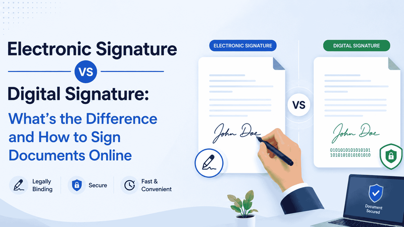 electronic signature vs digital signature