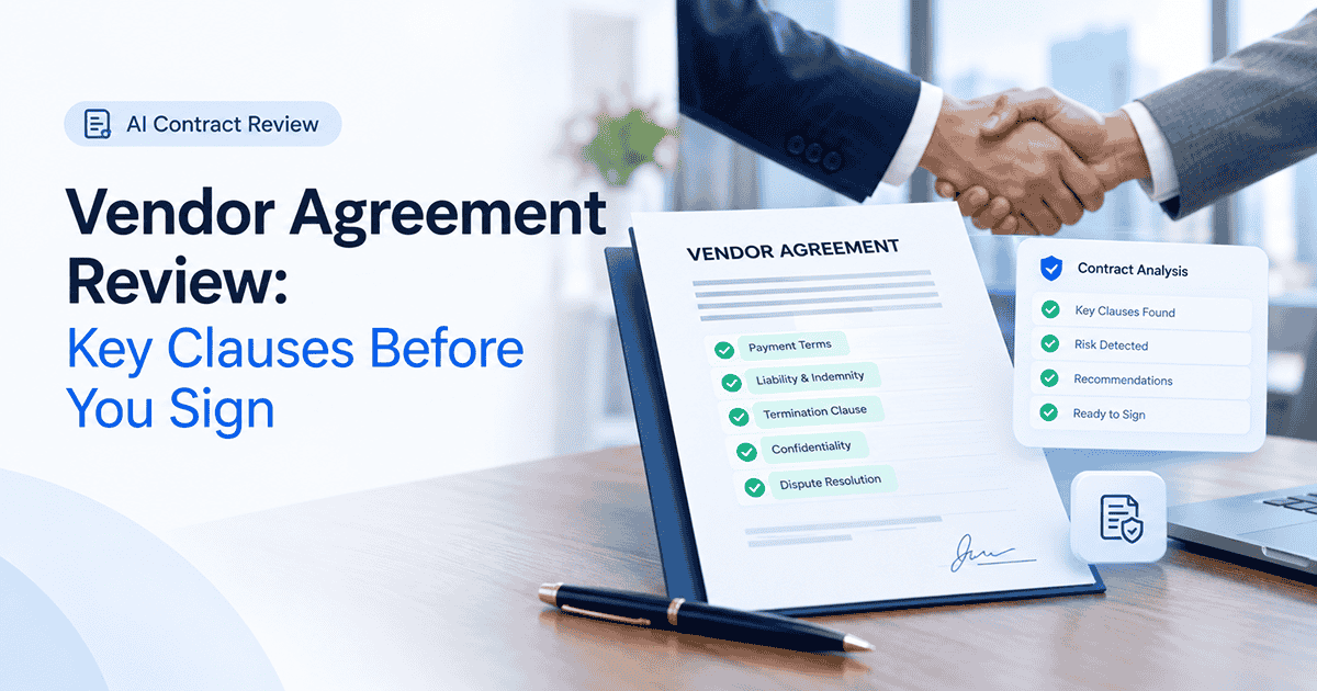 vendor agreement review - Vendor Agreement Review: Key Clauses Before You Sign